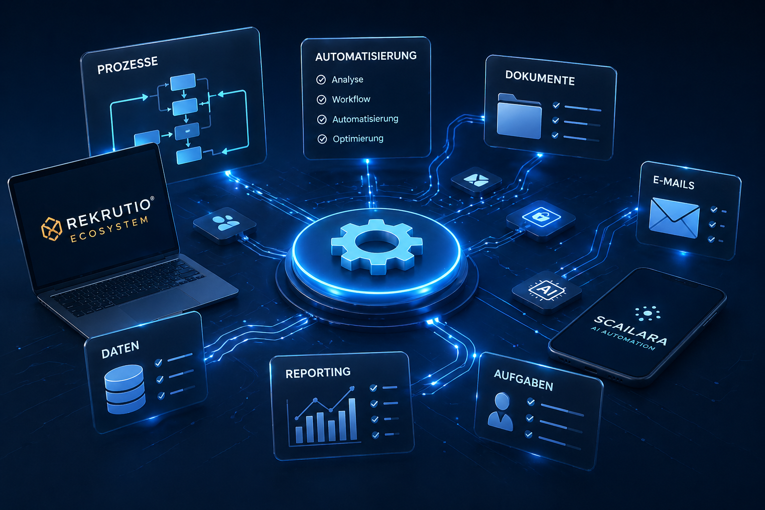 Digitale Prozessoptimierung und KI-Automatisierung im Rekrutio Ecosystem